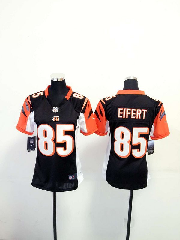 Women Cincinnati Bengals 85 Tyler Eifert Black Nike NFL Jerseys